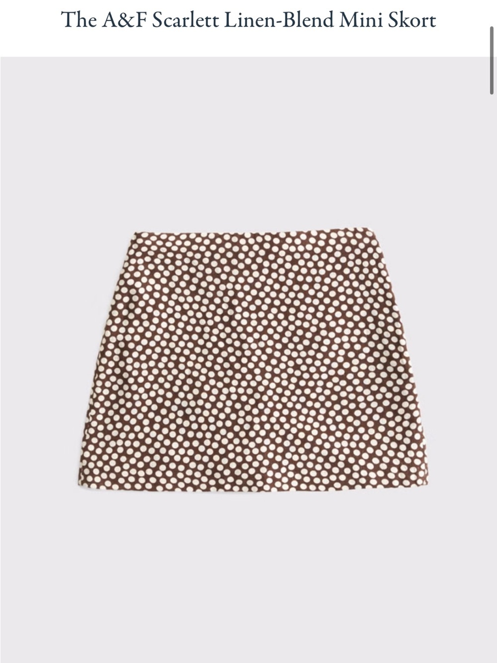 Polka Dot Mini Skirt in Brown and Cream